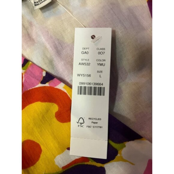 J.Crew Collection Ratti Floral Wrap Blouse Womens L AW532 NWT Cotton Ruffle Top - Picture 5 of 16